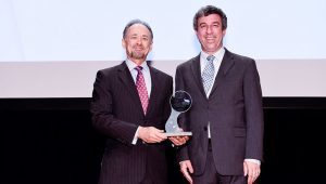 Maurício da Costa Melo e Fábio Cespi no Prêmio TOP Educação