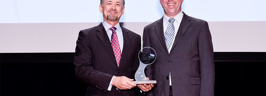 Maurício da Costa Melo e Fábio Cespi no Prêmio TOP Educação